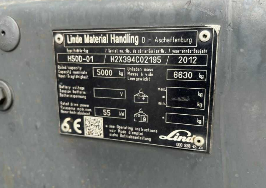 Linde H50D-01 - Dīzeļiekrāvējs: foto 4 Linde H50D-01 - Dīzeļiekrāvējs: foto 4
