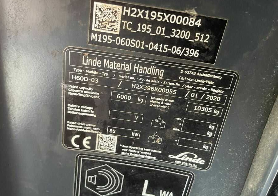 Linde H60D-03 - Dīzeļiekrāvējs: foto 4 Linde H60D-03 - Dīzeļiekrāvējs: foto 4