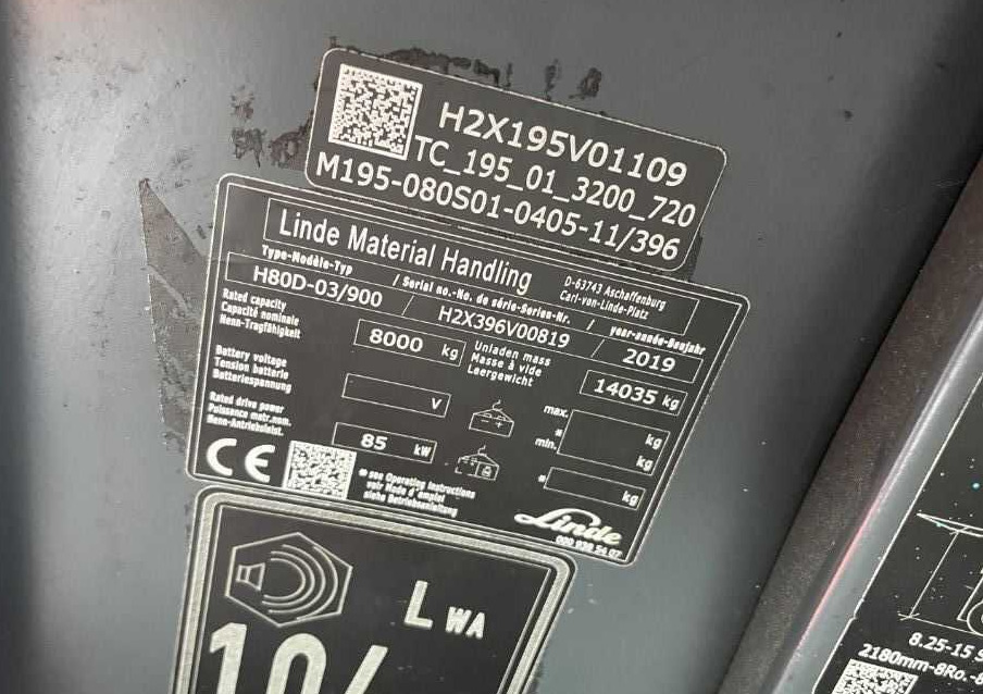Linde H80D-03/900 - Dīzeļiekrāvējs: foto 4 Linde H80D-03/900 - Dīzeļiekrāvējs: foto 4