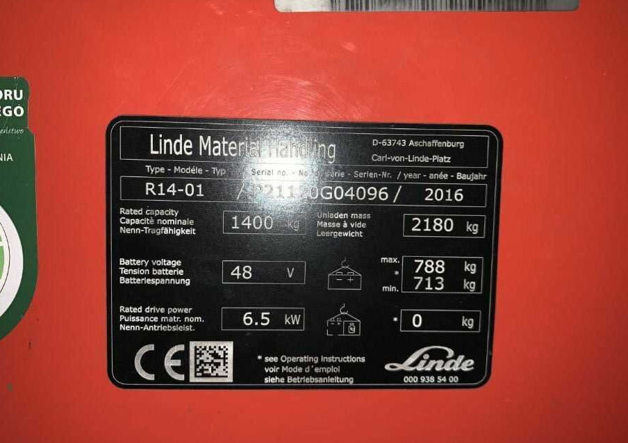 Linde R14-01 - Bīdmasta krautņotājs: foto 4 Linde R14-01 - Bīdmasta krautņotājs: foto 4