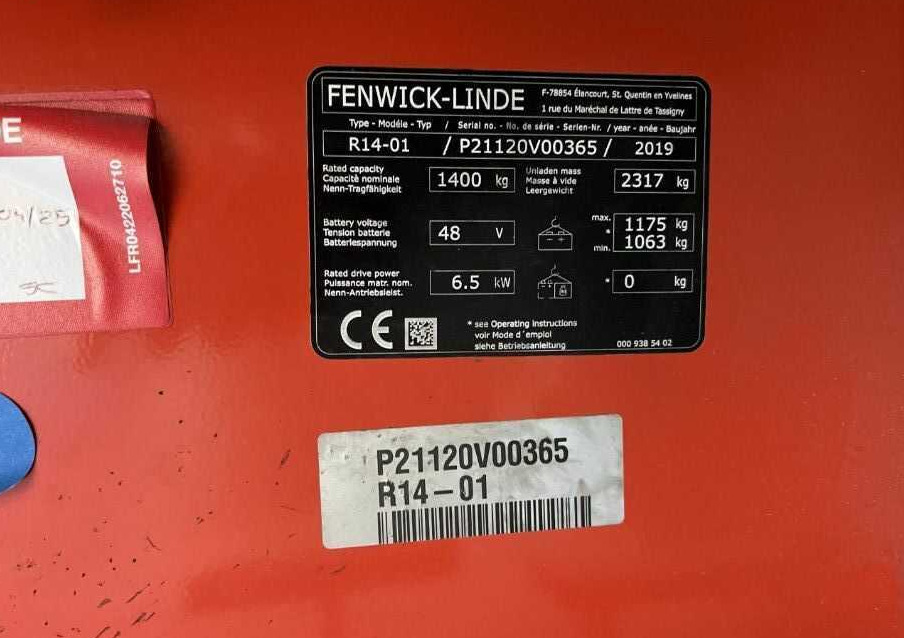 Linde R14-01 - Bīdmasta krautņotājs: foto 4 Linde R14-01 - Bīdmasta krautņotājs: foto 4