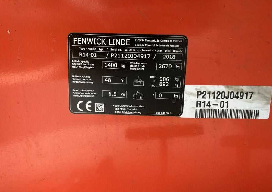Linde R14-01 - Bīdmasta krautņotājs: foto 4 Linde R14-01 - Bīdmasta krautņotājs: foto 4