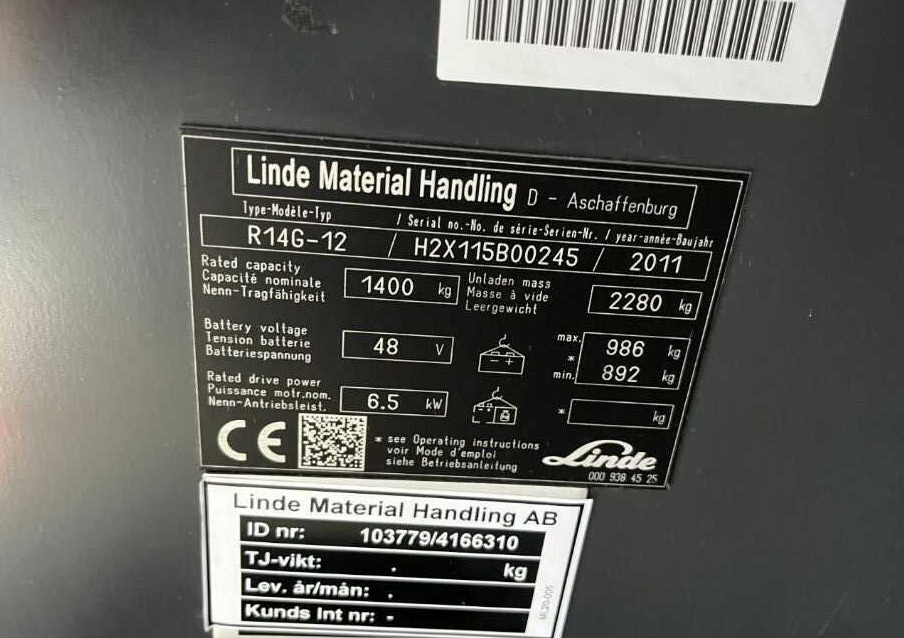 Linde R14G - Bīdmasta krautņotājs: foto 4 Linde R14G - Bīdmasta krautņotājs: foto 4