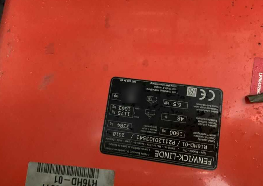 Linde R16HD-01 - Bīdmasta krautņotājs: foto 4 Linde R16HD-01 - Bīdmasta krautņotājs: foto 4