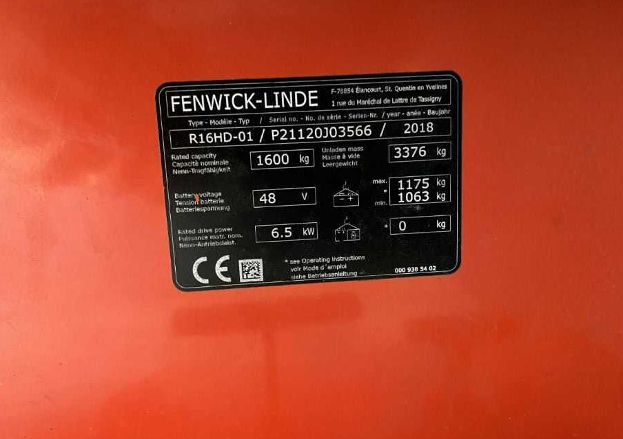 Linde R16HD-01 - Bīdmasta krautņotājs: foto 4 Linde R16HD-01 - Bīdmasta krautņotājs: foto 4