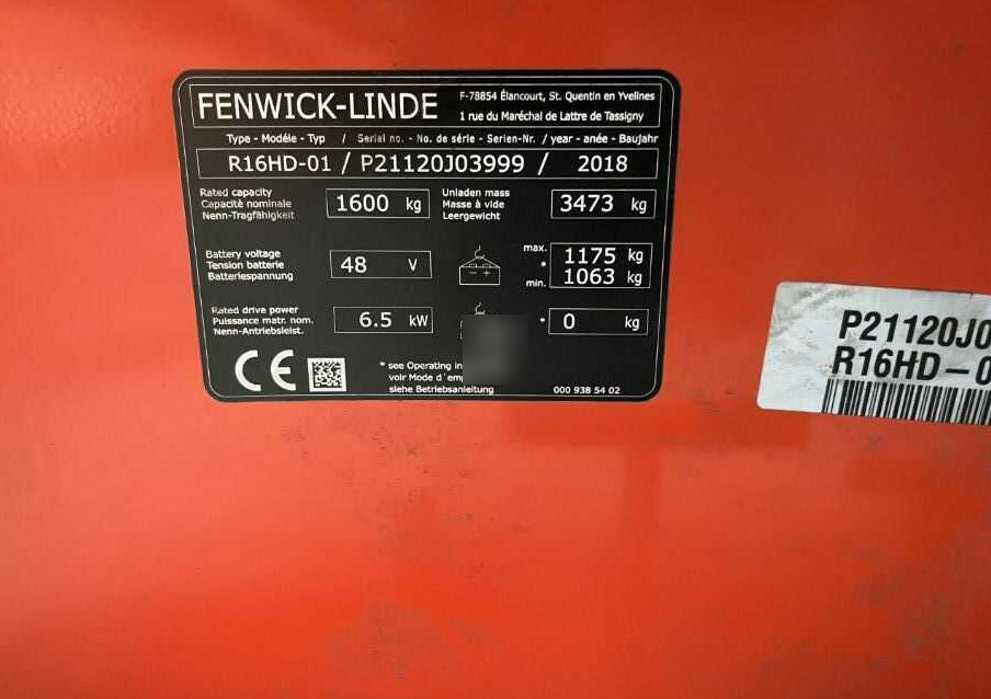 Linde R16HD-01 - Bīdmasta krautņotājs: foto 4 Linde R16HD-01 - Bīdmasta krautņotājs: foto 4