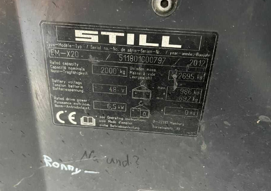 Still FM-X20 - Bīdmasta krautņotājs: foto 4 Still FM-X20 - Bīdmasta krautņotājs: foto 4