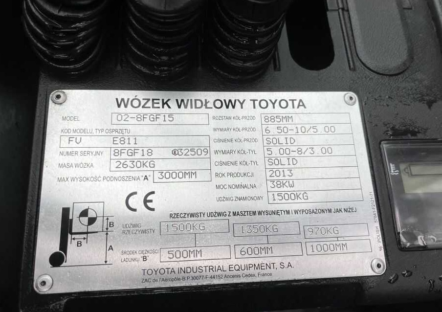 Toyota 8FGF15 - Gāzes iekrāvējs: foto 4 Toyota 8FGF15 - Gāzes iekrāvējs: foto 4