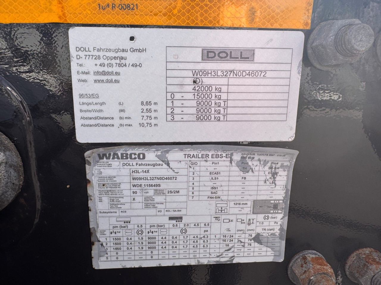Kokvedēja puspiekabe Doll H3L-14X Langholz Lift+Lenkachse: foto 17