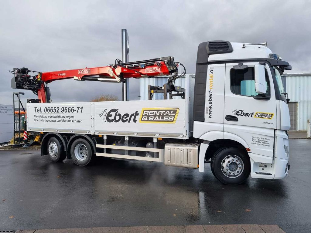 Mercedes-Benz Actros 2745 L 6x2 Baustoffpritsche+Kran Retarder - Bortu kravas automašīna/ Platforma, Kravas auto ar manipulatoru: foto 5 Mercedes-Benz Actros 2745 L 6x2 Baustoffpritsche+Kran Retarder - Bortu kravas automašīna/ Platforma, Kravas auto ar manipulatoru: foto 5