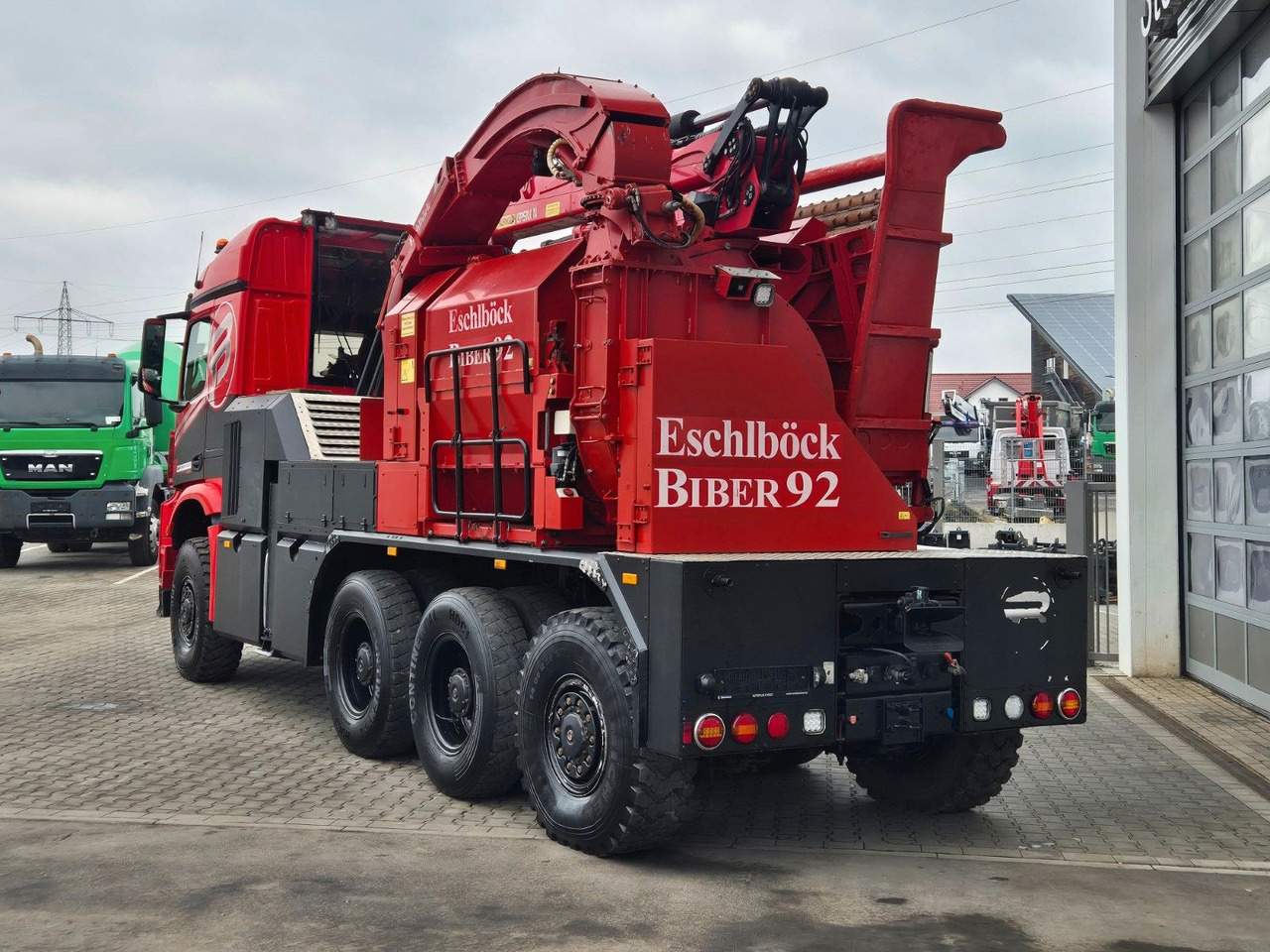 Kokvedējs, Kravas auto ar manipulatoru Mercedes-Benz TUROX 8x8 Eschlböck Biber 92 Holzhacker / 1.512h: foto 7