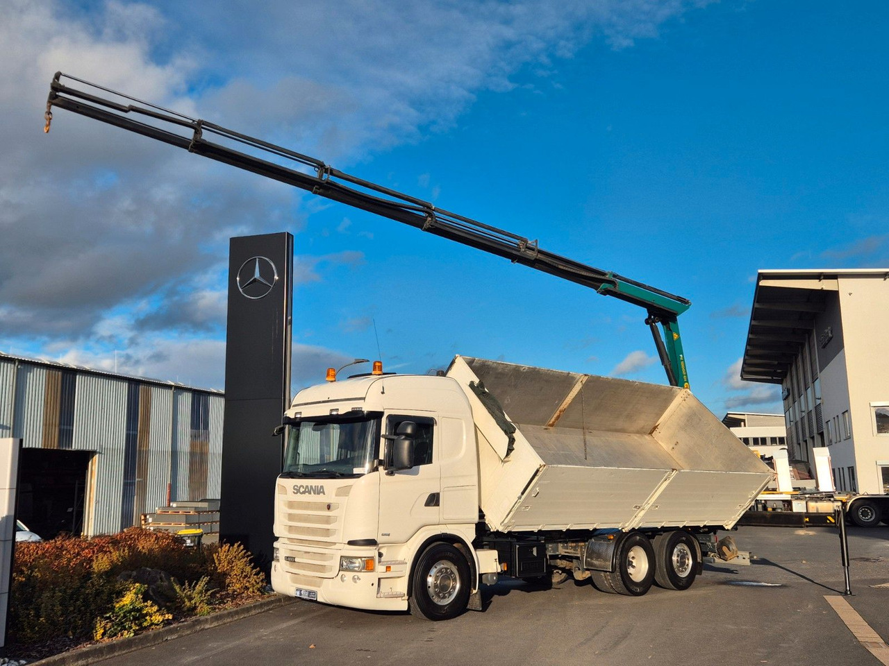 Scania G490 LB6x2*4HNB Palfinger PK 18002-EH D Funk AHK - Kravas automašīna pašizgāzējs, Kravas auto ar manipulatoru: foto 1 Scania G490 LB6x2*4HNB Palfinger PK 18002-EH D Funk AHK - Kravas automašīna pašizgāzējs, Kravas auto ar manipulatoru: foto 1