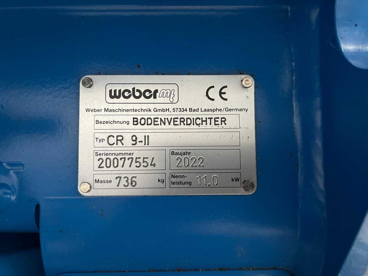 Weber CR 9 Hatz-Diesel / 736kg / E-Start / DEMO līzingu Weber CR 9 Hatz-Diesel / 736kg / E-Start / DEMO: foto 11