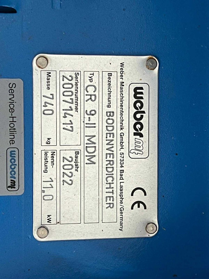 Weber CR 9 MDM Hatz-Diesel / 740kg / DEMO / 2022 līzingu Weber CR 9 MDM Hatz-Diesel / 740kg / DEMO / 2022: foto 11