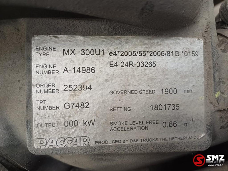 DAF Occ motor MX300 KW DAF - Dzinējs - Kravas automašīna: foto 5 DAF Occ motor MX300 KW DAF - Dzinējs - Kravas automašīna: foto 5