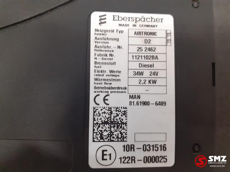 Apsilde/ Ventilācija - Kravas automašīna MAN Occ standverwarming Airtronic D2 MAN: foto 7