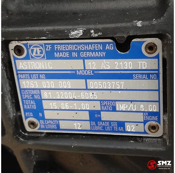 MAN Occ versnellingsbak 12AS2130TD MAN - Pārnesumkārba - Kravas automašīna: foto 5 MAN Occ versnellingsbak 12AS2130TD MAN - Pārnesumkārba - Kravas automašīna: foto 5