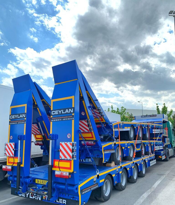 Jaunā Puspiekabe zema profila platforma CEYLAN 4 AXLES STANDART & EXTENDABLE LOWBED: foto 22