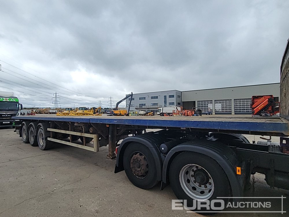 Bortu puspiekabe/ Platforma 2007 SDC Trailer Tri Axle Extendable Flatbed Trailer, Twist Locks, Rear Steer: foto 7