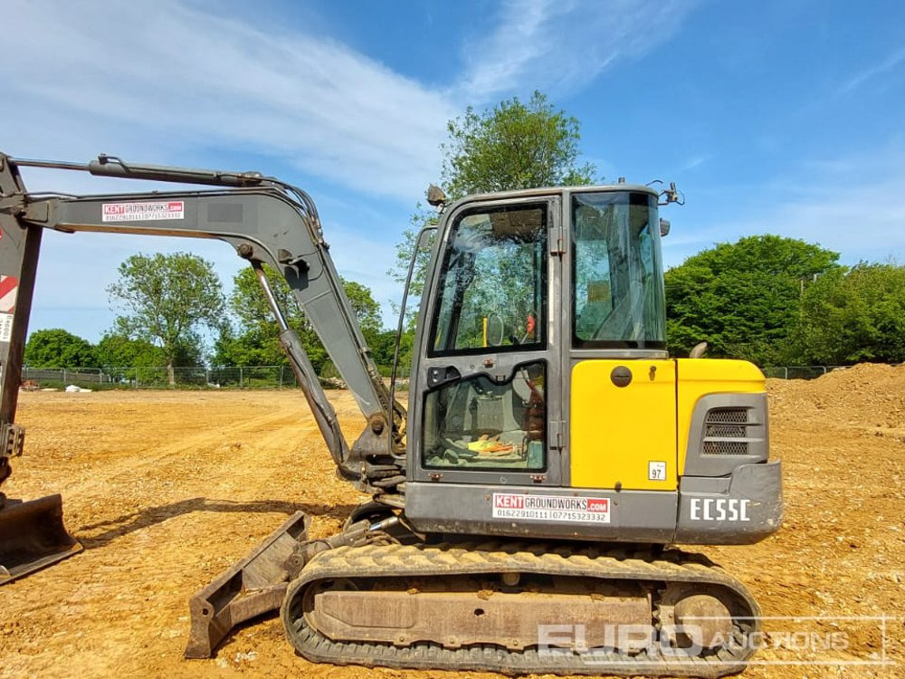 2010 Volvo EC55C - Mini-ekskavators: foto 1 2010 Volvo EC55C - Mini-ekskavators: foto 1