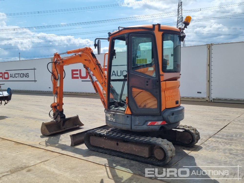 2011 Doosan DX27Z - Mini-ekskavators: foto 3 2011 Doosan DX27Z - Mini-ekskavators: foto 3