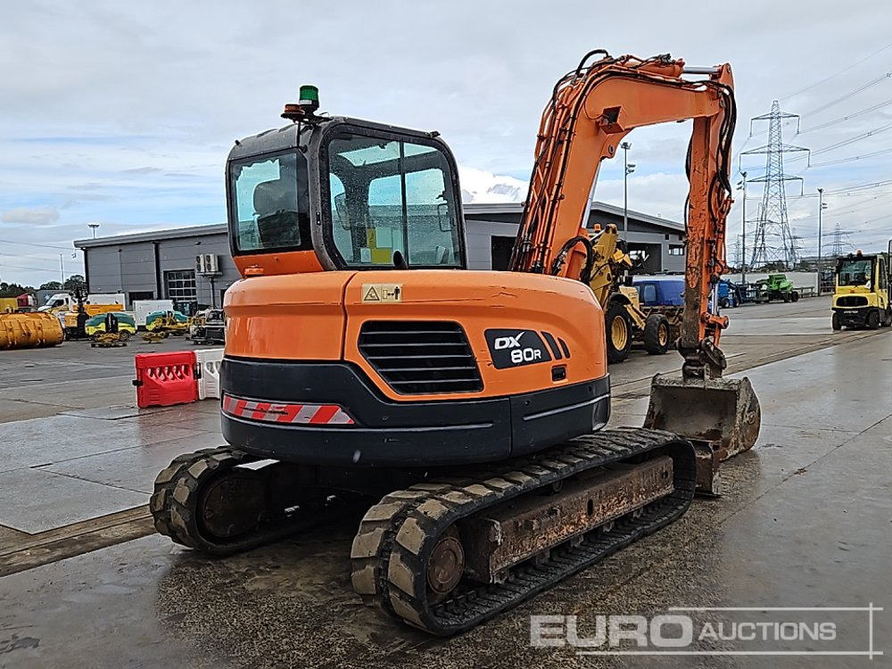 2012 Doosan DX80R - Mini-ekskavators: foto 5 2012 Doosan DX80R - Mini-ekskavators: foto 5
