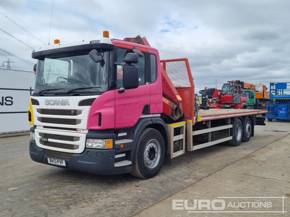 2013 Scania P280 - Bortu kravas automašīna/ Platforma: foto 1 2013 Scania P280 - Bortu kravas automašīna/ Platforma: foto 1