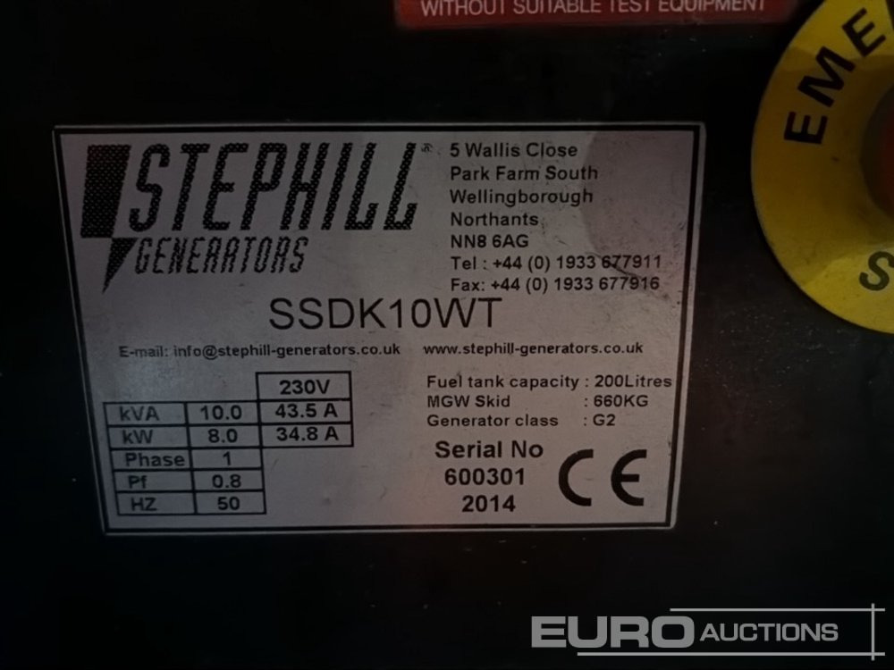 Elektroģenerators 2014 Stephill SSDK10WT: foto 11