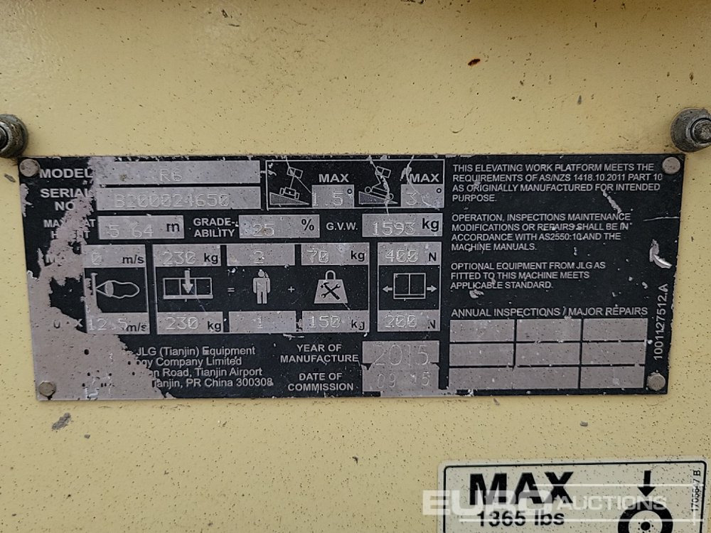 Pacēlājs 2015 JLG R6: foto 26