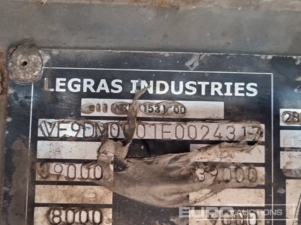Puspiekabe kustīgās grīdas 2017 Legras Tri Axle Bulk Trailer, Walking Floor, Easy Sheet: foto 42