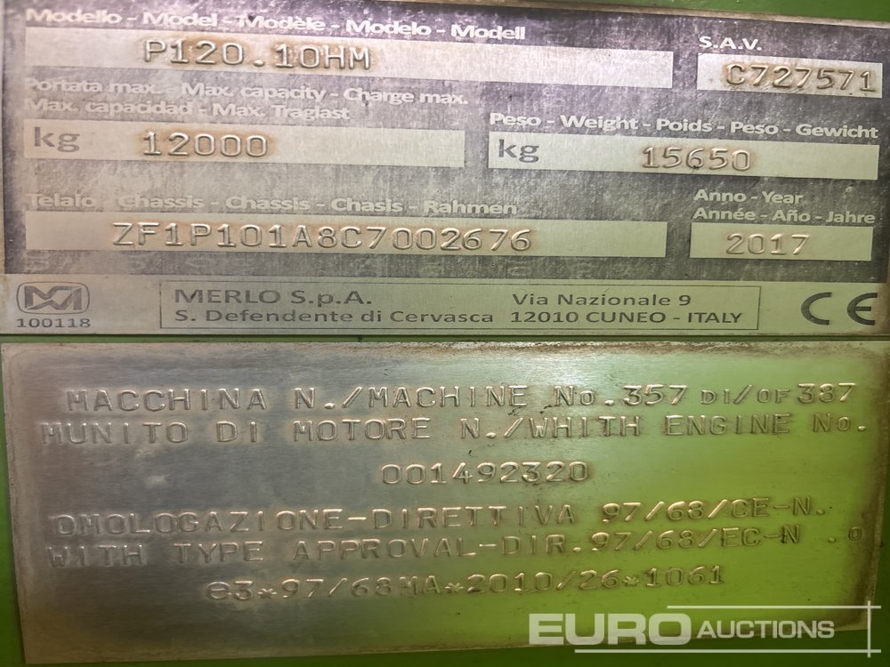 2017 Merlo P120.10 HM - Teleskopiskais iekrāvējs: foto 5 2017 Merlo P120.10 HM - Teleskopiskais iekrāvējs: foto 5