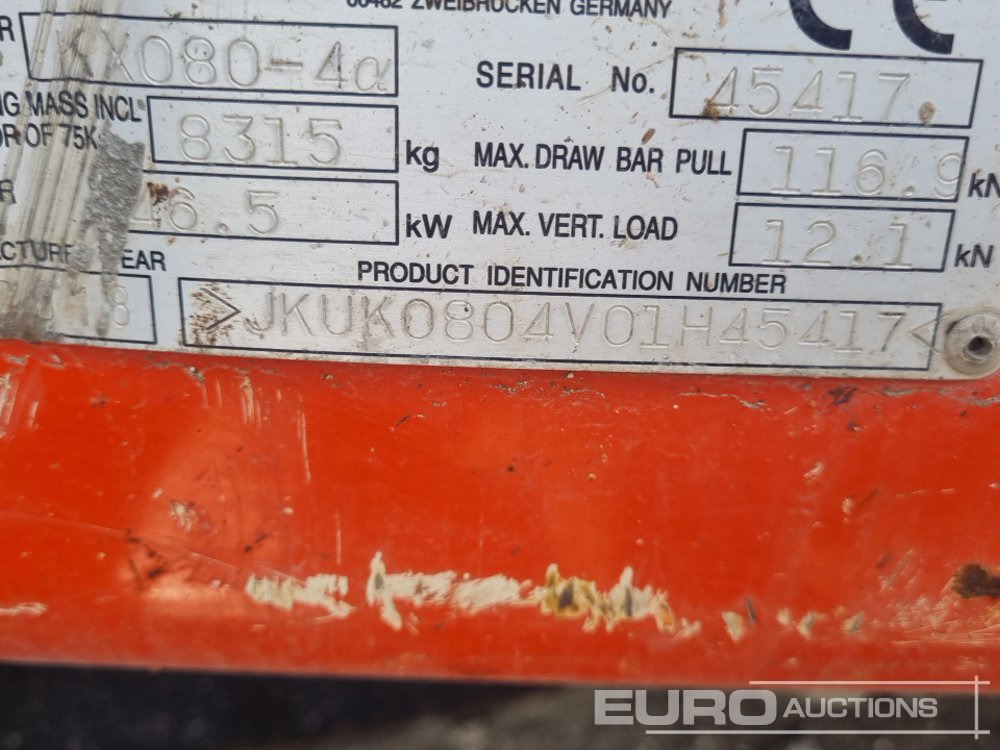 Mini-ekskavators 2018 Kubota KX080-4A: foto 48