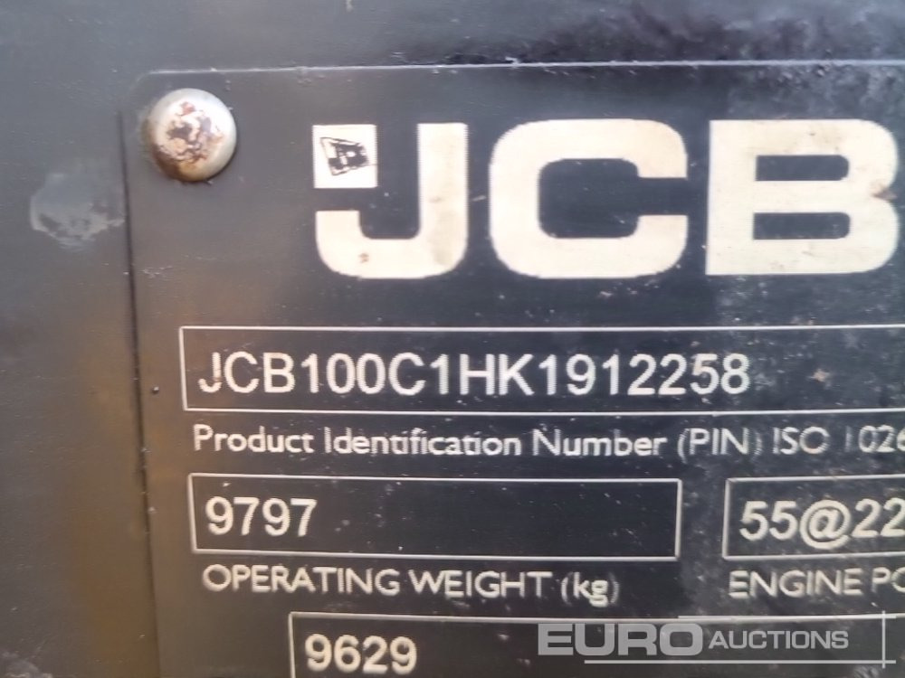 Kāpurķēžu ekskavators 2019 JCB 100C-1: foto 45