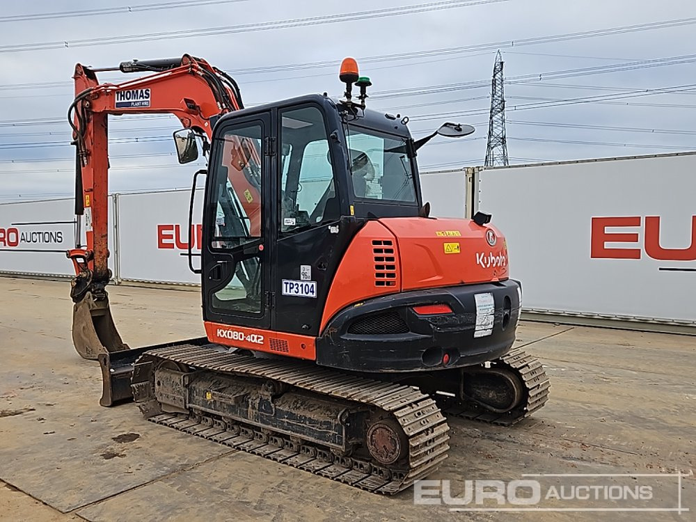2020 Kubota KX080-4A2 - Mini-ekskavators: foto 3 2020 Kubota KX080-4A2 - Mini-ekskavators: foto 3