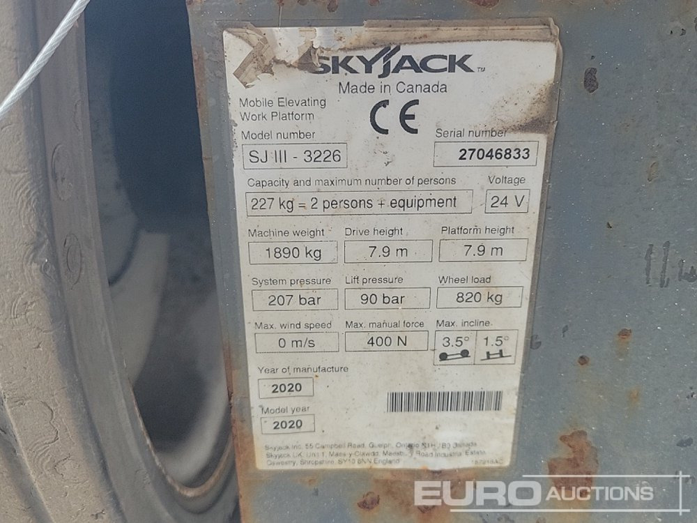 Pacēlājs 2020 SkyJack SJ3226: foto 28