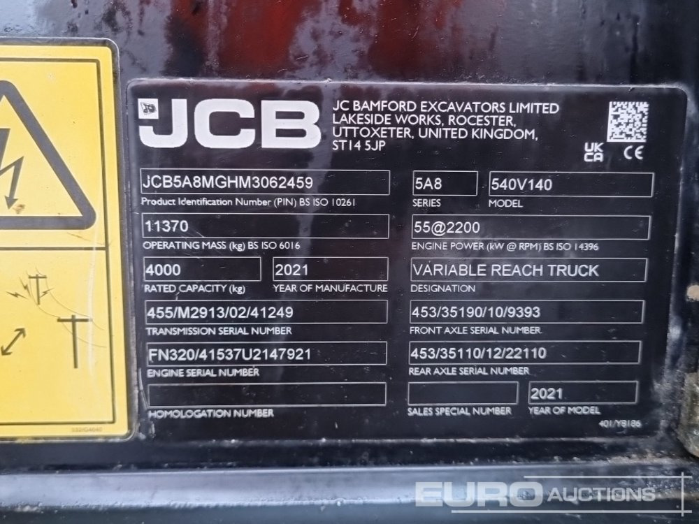 Teleskopiskais iekrāvējs 2021 JCB 540-140 Hi Viz: foto 48 Teleskopiskais iekrāvējs 2021 JCB 540-140 Hi Viz: foto 48
