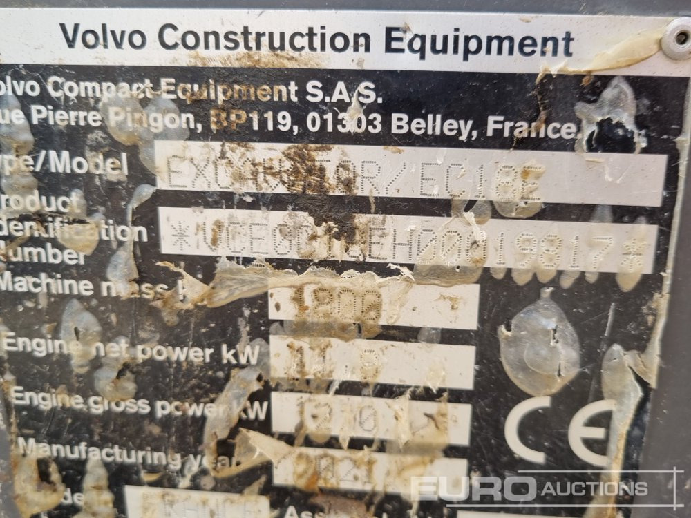 Mini-ekskavators 2021 Volvo EC18E: foto 45