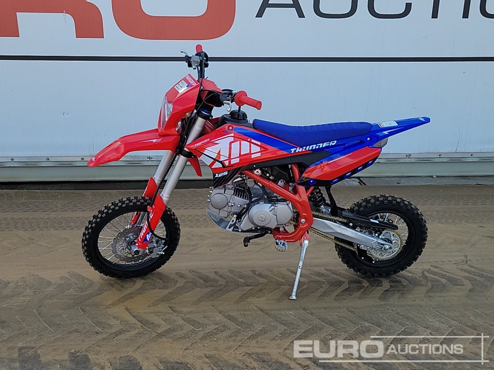 2025 Apollo Thunder 125cc Motorcross Bike, 14" Front, 12" Rear Tyres, Electric Start, Air Cooled, Hydraulic Suspension, Disc Brakes, Lighting Kit (UNASSEMBLED) - Motocikls: foto 2 2025 Apollo Thunder 125cc Motorcross Bike, 14" Front, 12" Rear Tyres, Electric Start, Air Cooled, Hydraulic Suspension, Disc Brakes, Lighting Kit (UNASSEMBLED) - Motocikls: foto 2