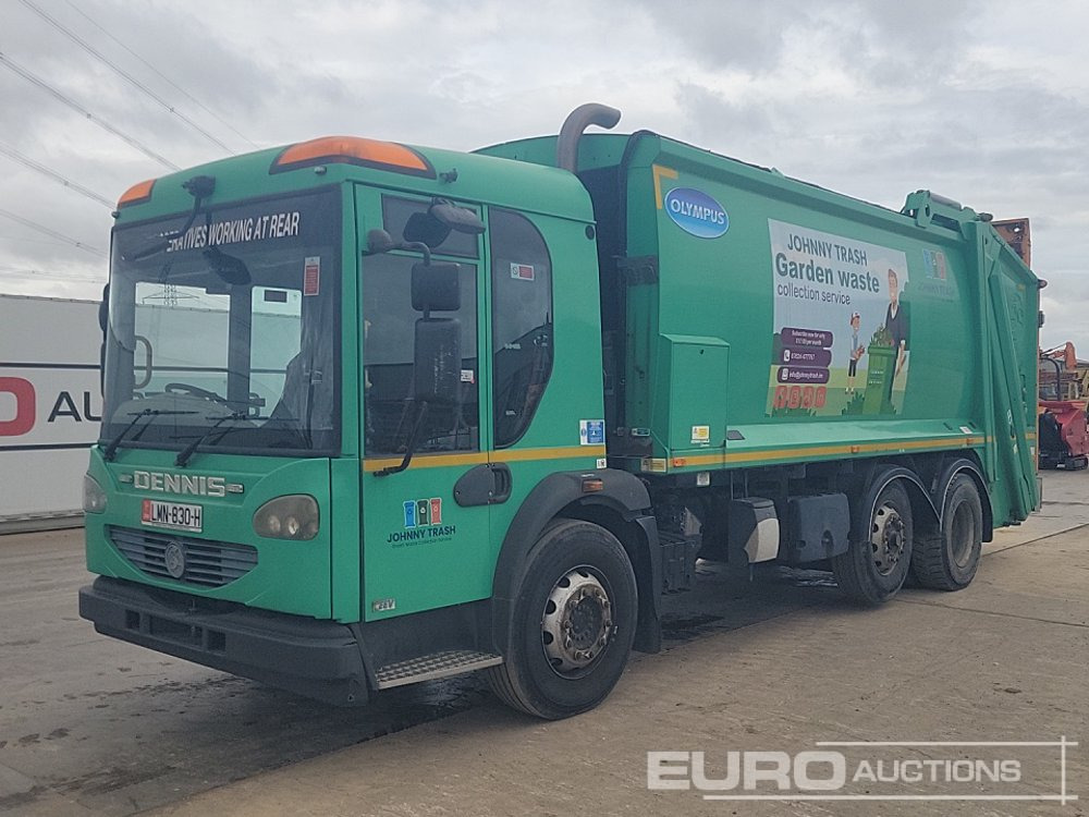 Dennis 6x2 Mid Lift Refuse Lorry, 360 Camera, Automatic Gearbox - Atkritumu vedējs: foto 1 Dennis 6x2 Mid Lift Refuse Lorry, 360 Camera, Automatic Gearbox - Atkritumu vedējs: foto 1