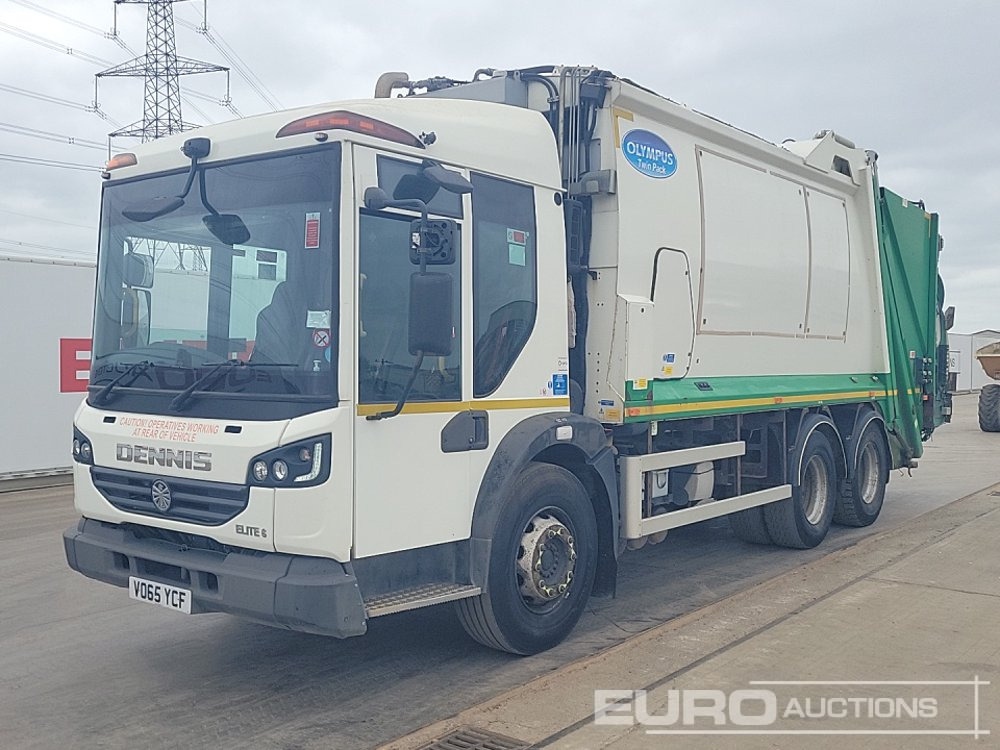 Dennis Elite 6 6x4 Refuse Lorry, 360 Camera, Automatic Gearbox - Atkritumu vedējs: foto 1 Dennis Elite 6 6x4 Refuse Lorry, 360 Camera, Automatic Gearbox - Atkritumu vedējs: foto 1