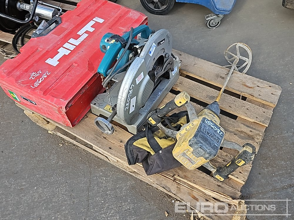 Hilti TE 1000-AVR 110Volt Hammer Drill, Makita LC1230 110Volt Circular Saw, Dewalt DCD240 54Volt Battery Paddle Mixer - Celtniecības maisītājs: foto 1 Hilti TE 1000-AVR 110Volt Hammer Drill, Makita LC1230 110Volt Circular Saw, Dewalt DCD240 54Volt Battery Paddle Mixer - Celtniecības maisītājs: foto 1