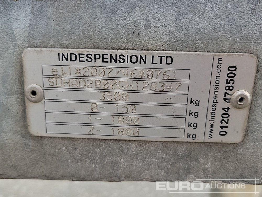 Celtniecības tehnikas piekabe Indespension 3.5 Ton: foto 21