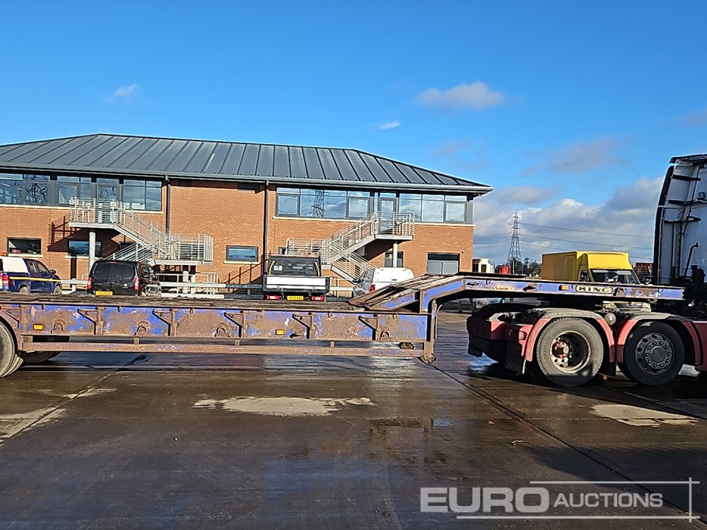 Puspiekabe zema profila platforma King 4 Axle Step Frame Low Loader Trailer, Neck Ramps, Out Riggers, Rear Steering, Hydraulic Fliptoe Ramps: foto 9