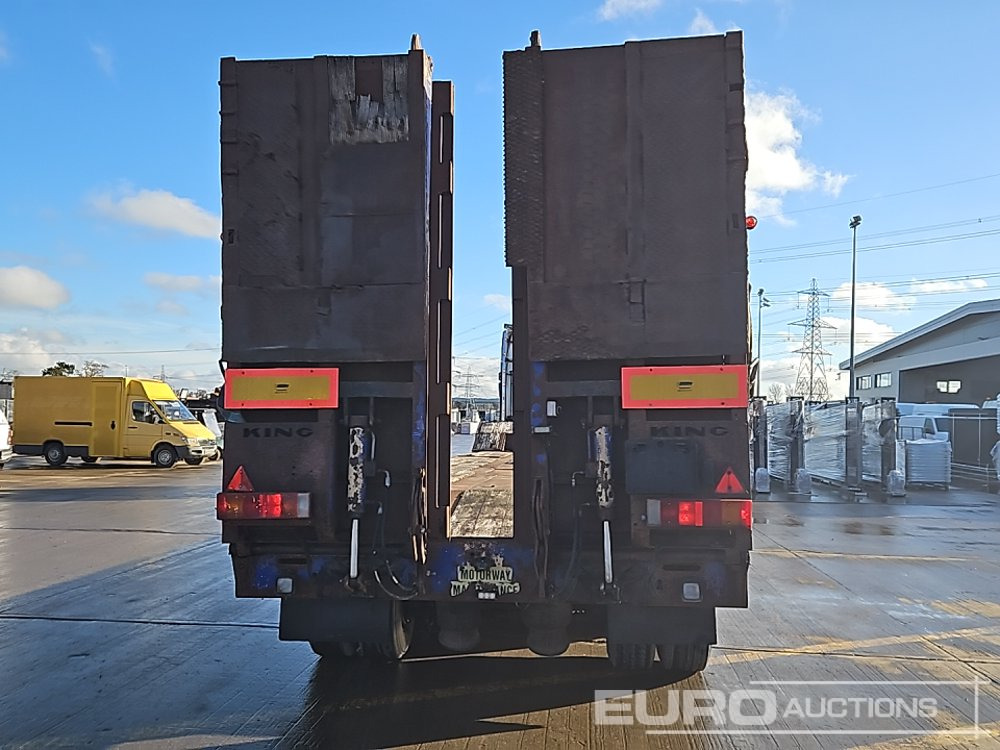 Puspiekabe zema profila platforma King 4 Axle Step Frame Low Loader Trailer, Neck Ramps, Out Riggers, Rear Steering, Hydraulic Fliptoe Ramps: foto 6