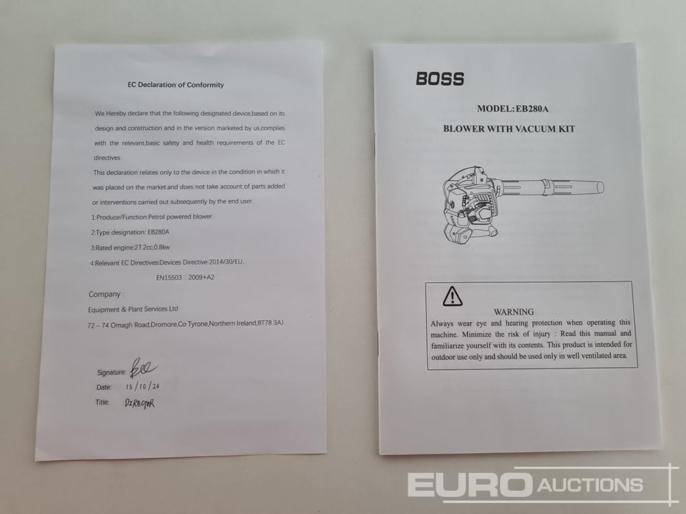 Lauksaimniecības tehnika Unused Boss EB280A: foto 22