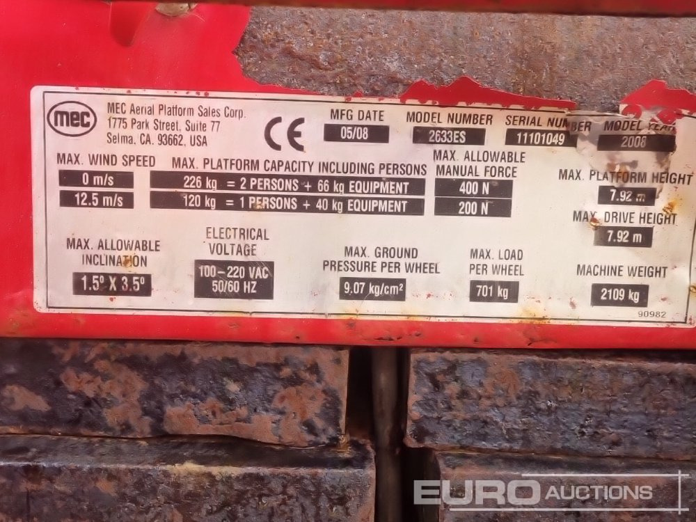 Pacēlājs MEC 2633ES: foto 21