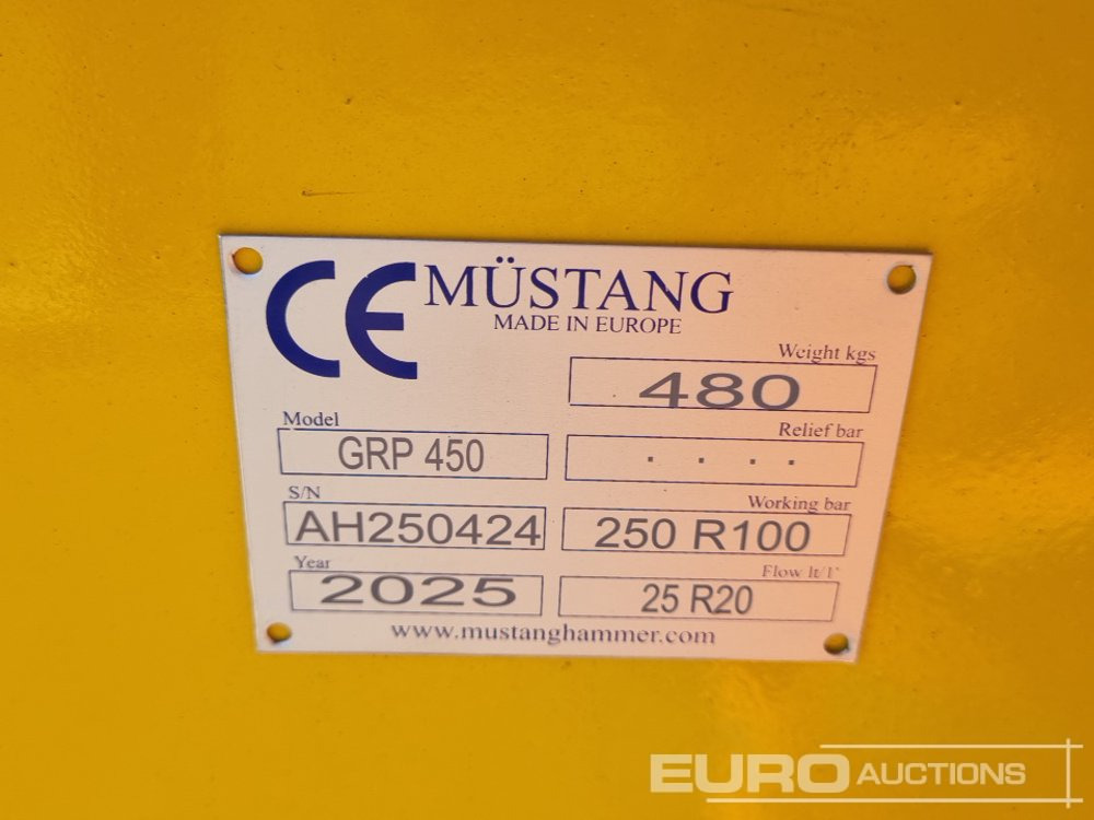 Papildaprīkojums - Ekskavators Unused 2025 Mustang GRP450: foto 16
