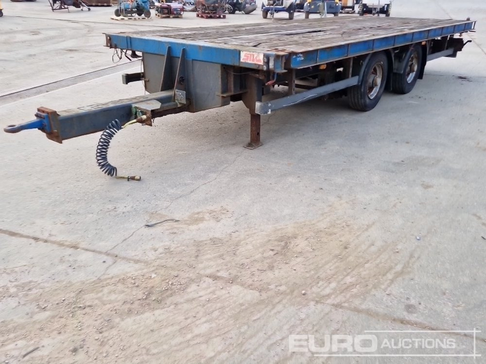 SDC Twin Axle Drag Flat Trailer, Twist & Locks, Air Brakes - Puspiekabe zema profila platforma: foto 1 SDC Twin Axle Drag Flat Trailer, Twist & Locks, Air Brakes - Puspiekabe zema profila platforma: foto 1