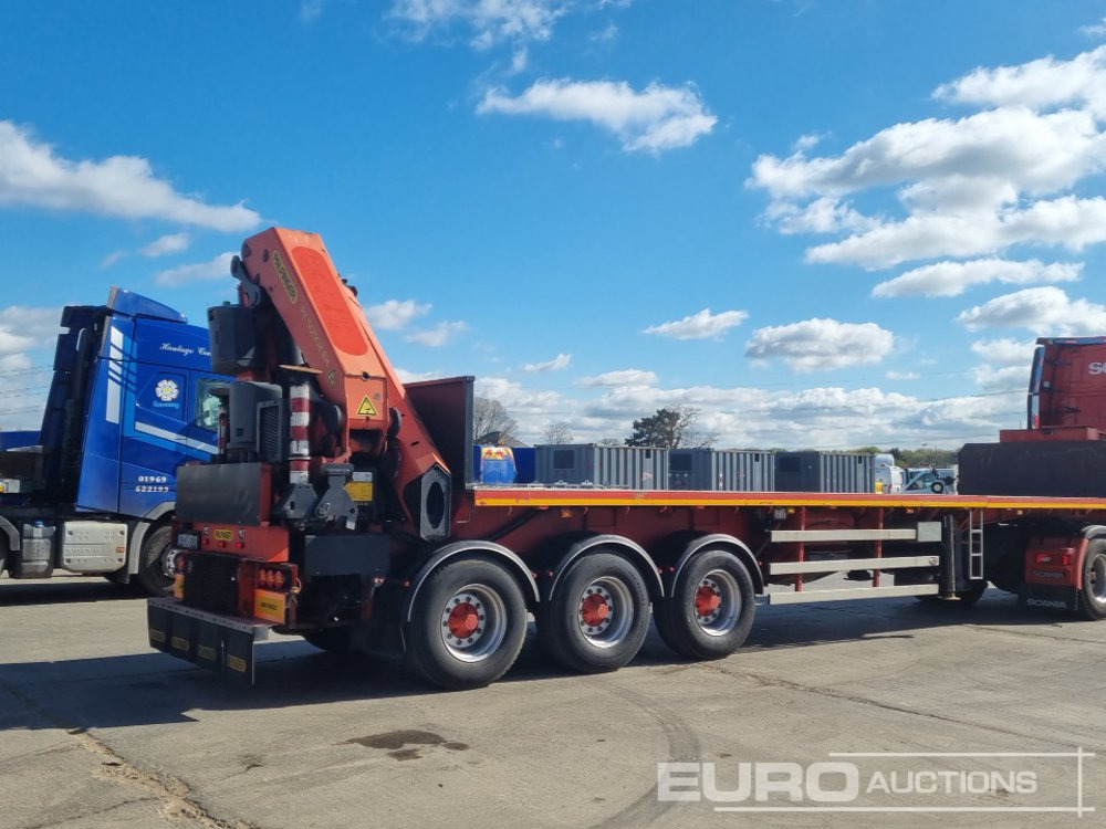 Slemish Tri Axle Extendable Trailer, Rear Mounted Palfinger PK50002 Crane, 4 Hydraulic Extensions. - Bortu puspiekabe/ Platforma: foto 5 Slemish Tri Axle Extendable Trailer, Rear Mounted Palfinger PK50002 Crane, 4 Hydraulic Extensions. - Bortu puspiekabe/ Platforma: foto 5