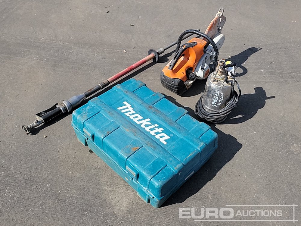 Stihl Quick Cut Saw, Makita Battery Grinder, Poker Unit Pole, 110 Volt Water Sump - Celtniecības maisītājs: foto 5 Stihl Quick Cut Saw, Makita Battery Grinder, Poker Unit Pole, 110 Volt Water Sump - Celtniecības maisītājs: foto 5